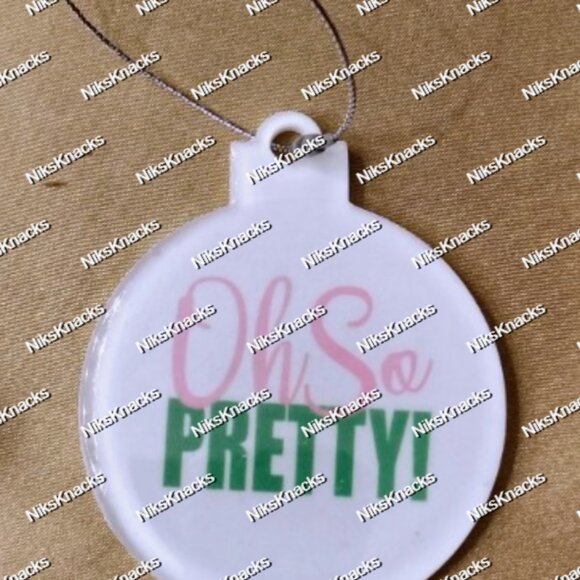 Pink & Green Holiday Magic! Sorority-Inspired Flat Ornaments – Pretty Pose - Picture 4 of 11